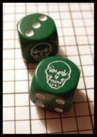 Dice : Dice - 6D - Skull Green with White Pips - Ebay Sept 2010